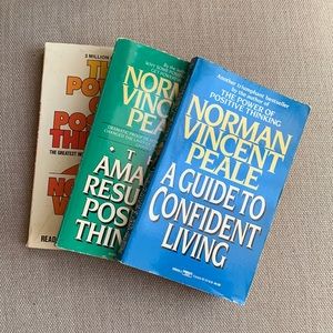 3 book set Norman Vencent Peale Law of Attraction guru from early 19th century